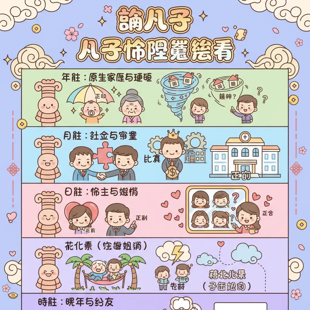 深入解讀四柱：年柱、月柱、日柱、時柱各自代表什麼？