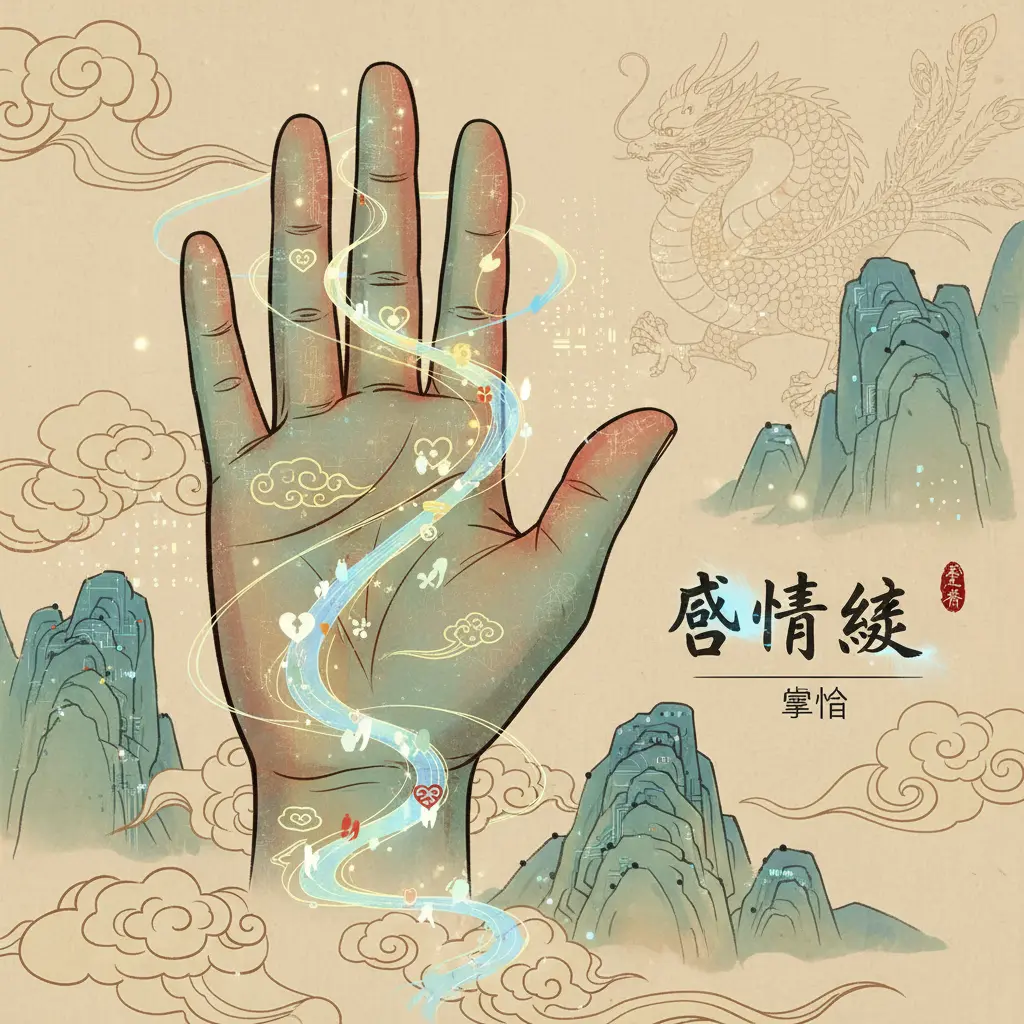 掌相 - 感情線