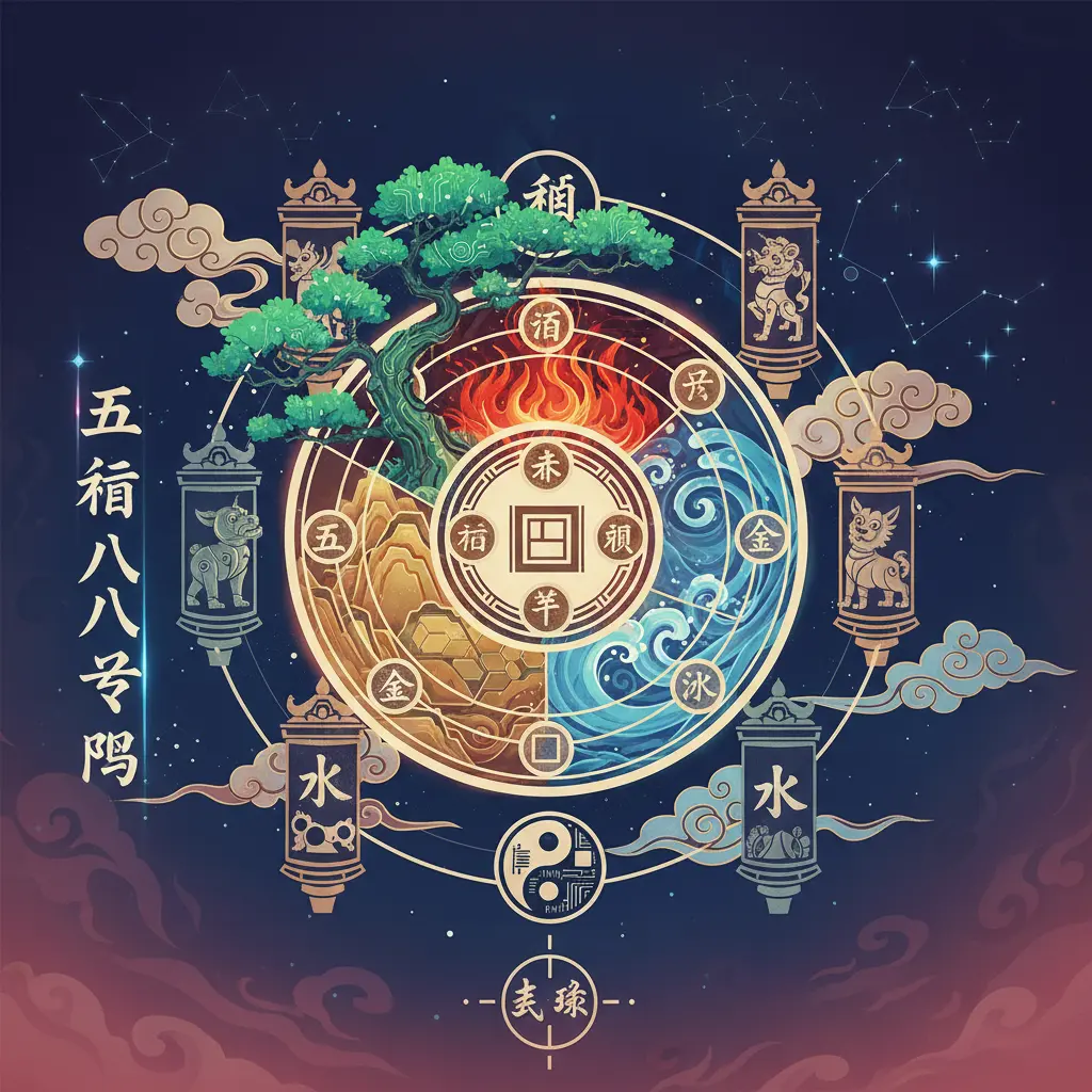 八字盤 - 五行