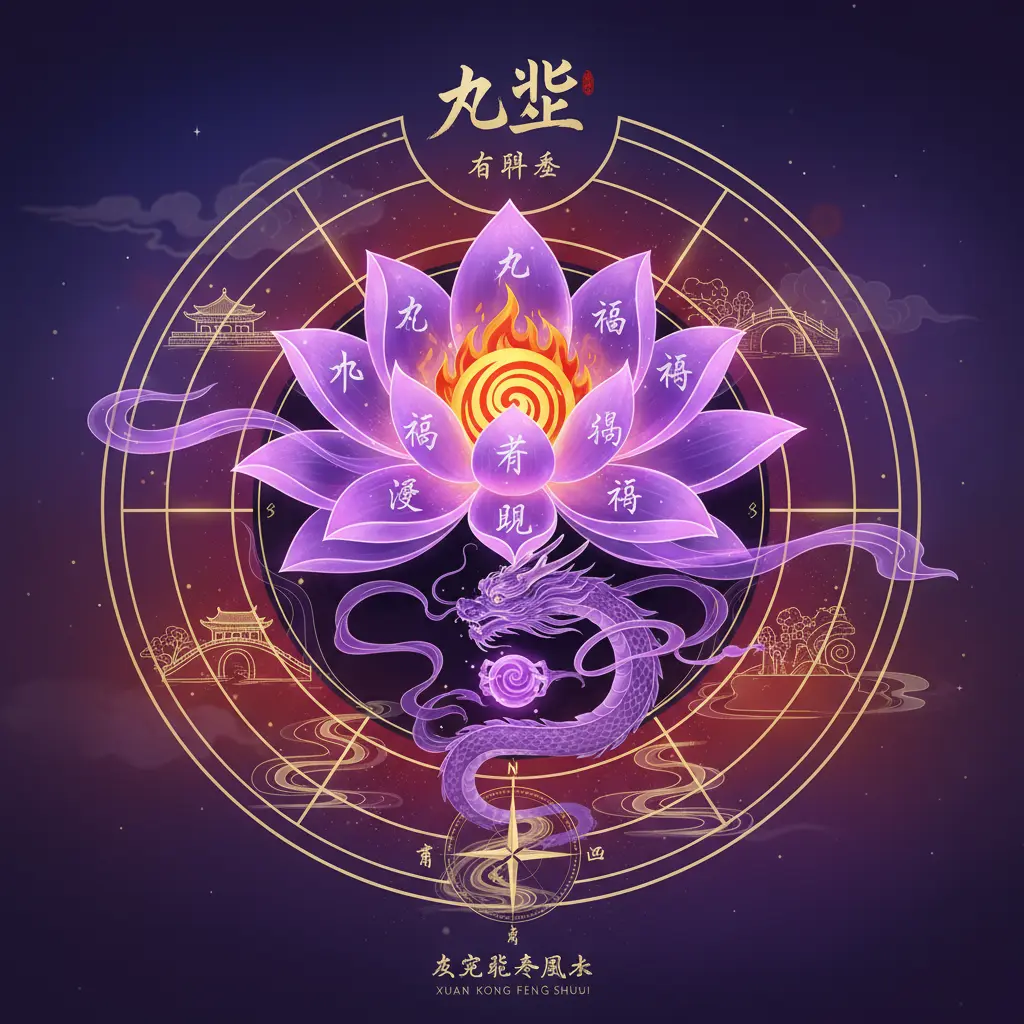 玄空飛星風水 - 九紫右弼星